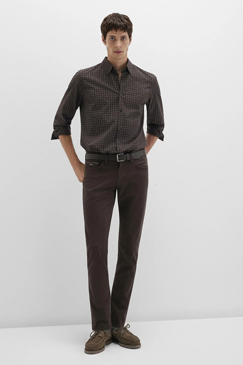 Erkek Jake Gabardin Pantolon M0042290686 Kahverengi
