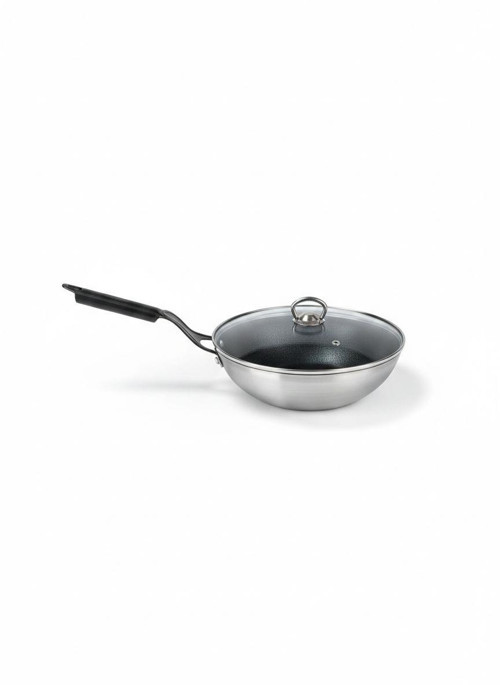 Chefline İndüksiyon Tabanlı Wok Tava (26 CM) – Cam Kapaklı