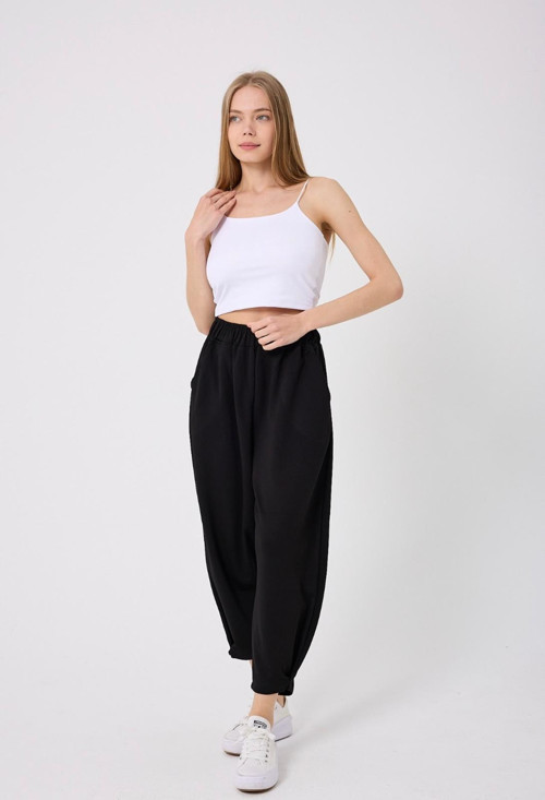 Yeni Sezon Şalvar Pantolon – Siyah, Bordo, Haki Renk Seçenekli Rahat Kesim Kadın Pantolon