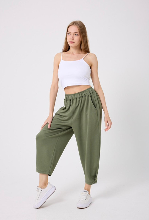 Yeni Sezon Şalvar Pantolon – Siyah, Bordo, Haki Renk Seçenekli Rahat Kesim Kadın Pantolon