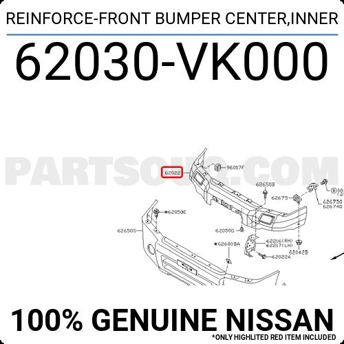 Nissan Pıckup D22 Ön Tampon Demiri 2X2 2004-2005 (Oem No: 62030Vk000)