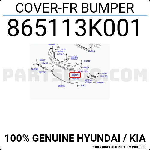 Hyundai Sonata Ön Tampon 2006-2008 (Oem No: 865113K001)