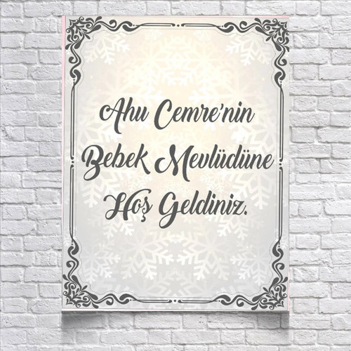 Kar Temalı Mevlüd Afişi 100x150 Cm