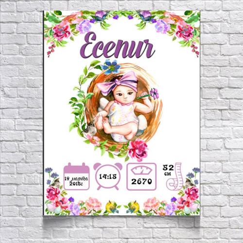 Sevimli Bebek Temalı Yaş Panosu