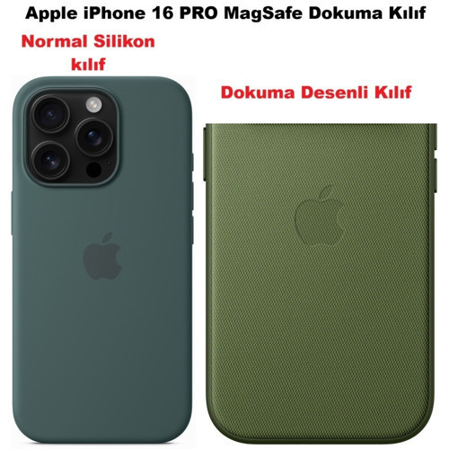 Apple iPhone 16 PRO için MagSafe özellikli Tech Dokuma Kılıf YEŞİL