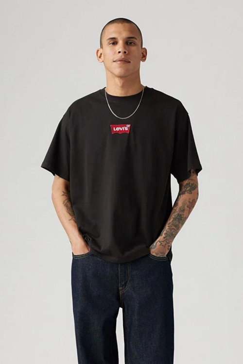 Erkek Bisiklet Yaka Siyah T-Shirt - A9440-0003
