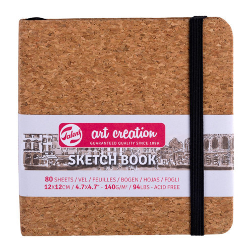 Art creation Sketch Book Eskiz Bloğu 12x12cm 140gr 80 Yaprak CORK Mantar Desenli Kapak
