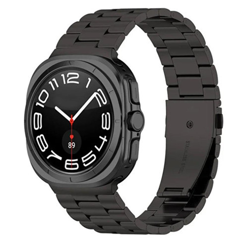 Galaxy Watch Ultra Uyumlu Paslanmaz Çelik Metal Baklalı Kordon