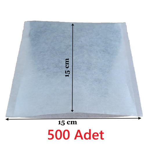Çay Demleme Filtresi Boş Demlik Poşeti Büyük Endüstriyel Boy Kazan Galoşu Bonesi 15x15 cm 500 Adet Ev Otel Cafe Horeca