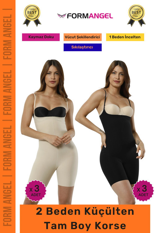 #Korse Vücut Toparlayıcı Şekillendirici Kaymaz Doku Lazer Kesim Yüksek Bel Boxer Korse 6'lı Set