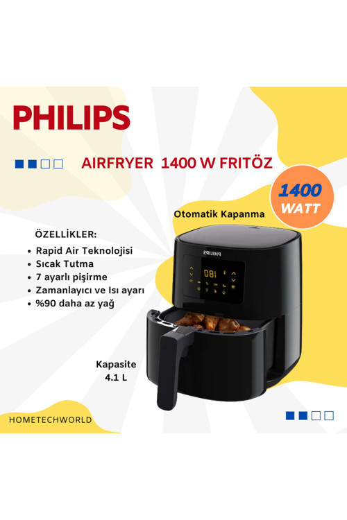 %90 daha az yağla Essential Airfryer 4.1 LT 1400 W Fritöz