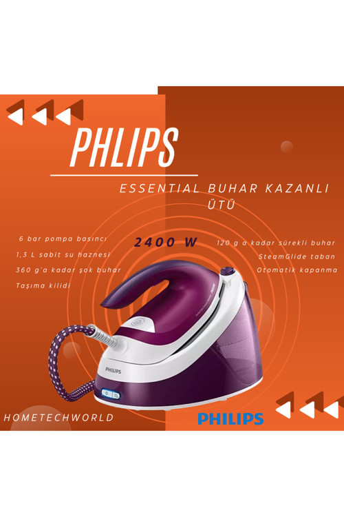 Perfectcare Compact 2400 W Buhar Kazanlı Ütü(GC6842/30 )+GRD.SAÇ DÜZLEŞTİRİCİ HEDİYE