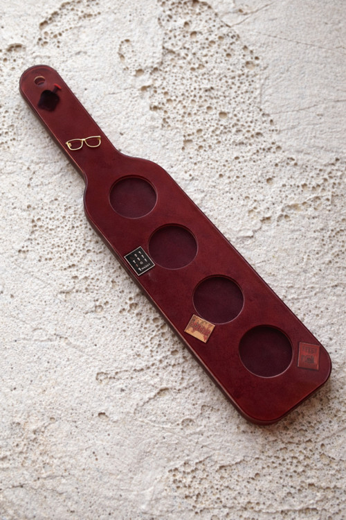 Vintage Bordo, Kitap, Şişe, Gözlük Figürlü Retro Sedefli Tekila Sunum Tepsisi Ve İnci Tozu Mumluk