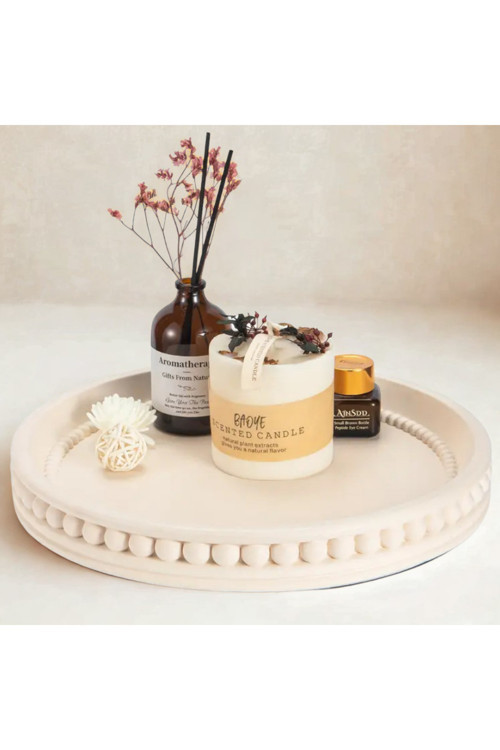 Mini Dekoratif Tepsi Şık Minimal Aksesuar Düzenleyici, Mum, Oda Kokusu Tabağı, Fincan Tepsisi