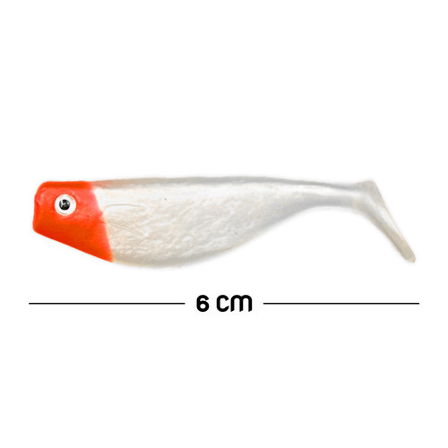 Silikon Balık Yem - DFT - 6cm - Kırmızı/Beyaz (141-3017)