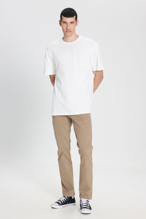 Extreme Motion Slim Fit Dar Kesim Normal Bel Dar Paça Esnek Kahverengi Erkek Pantolon