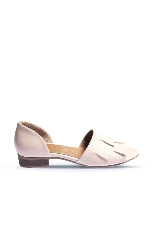 Shoes Gri Deri Kadın Topuklu Sandalet 01wn5100