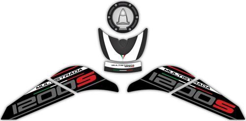 Ducati Multistrada 1200 S 2015-2018 Uyumlu Tank Pad Seti Beyaz