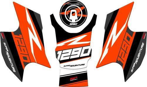KTM 1290 Super Adventure 2021-2024 Uyumlu Tank Pad Seti Turuncu