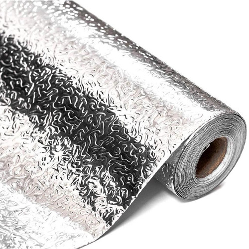 Duvar Kağıdı Rulo Gümüş Alüminyum Folyo Kendinden Yapışkanlı Raf İçi, Su Geçirmez Folyo 2m x 60cm