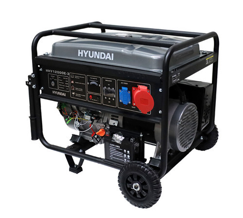 HHY12000E-3 Trifaze Benzinli Jeneratör 10 kW 380V Marşlı 27L Bakır Sargı