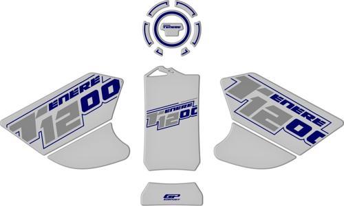 Yamaha Tenere 1200 2011-2020 Uyumlu Tank Pad Seti Mavi-Gri