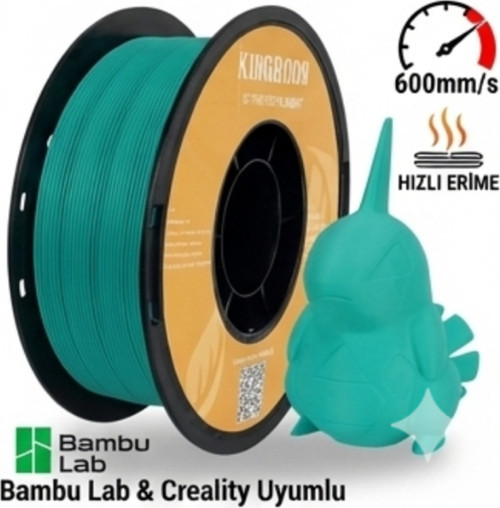 Rapid PLA Filament Yeşil 1.75 MM 1Kg - 600mm/s Hızlı Baskı - Bambu Lab Creality Uyumlu