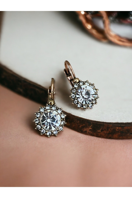 Black Diamond Kristal Taşlı Güneş Figür Küpe