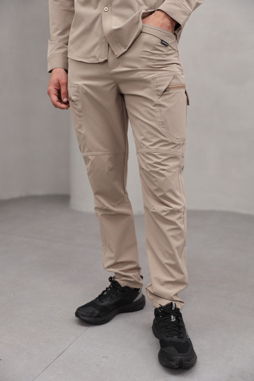 Erkek Bej Renk Tactical Outdoor Su ve Rüzgar Geçirmez Softshell Pantolon