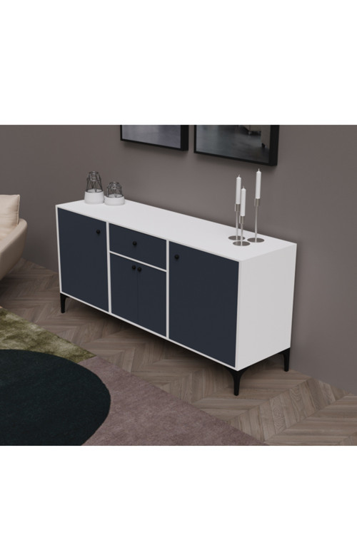 Nara Konsol Çok Amaçli Dolap Beyaz&Antrasit Afm131