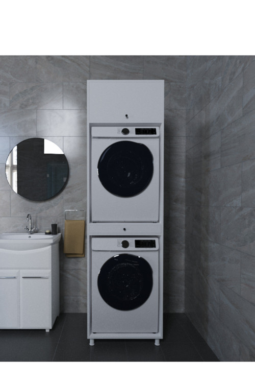 ÇAMAŞIR&KURUTMA MAKİNESİ DOLABI MDF BEYAZ
