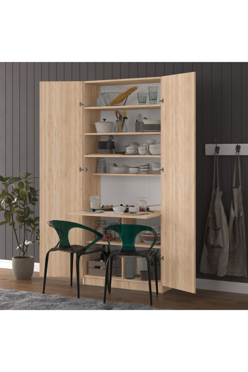 Modern Dolaplı Çalışma Masası Kitaplıklı Raflı Bilgisayar Ofis Ders Çalışma Yemek Masası