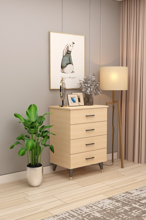 %100 MDFLAM 4 ÇEKMECELİ ŞİFONYER 65cm