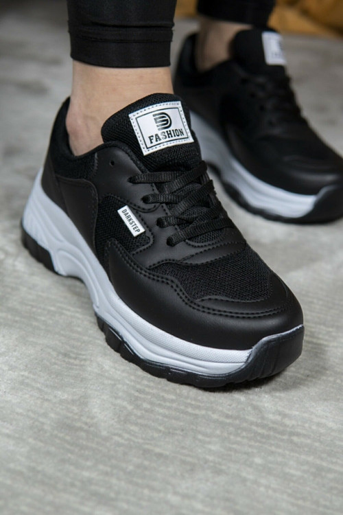 Günlük Kadın Sneaker Bağcıklı Hafif Kalın Yüksek Tabanlı Yürüyüş Nefes Alan Spor Ayakkabı 741 Pra-58