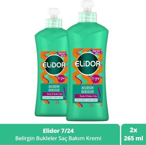 7/24 Şekillendirici Saç Bakım Kremi Belirgin Bukleler Elastin Ve Badem Sütü 265 ml X2 Adet