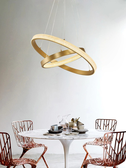 İkili Sarkıt Avize Eskitme Salon Ledli Avize