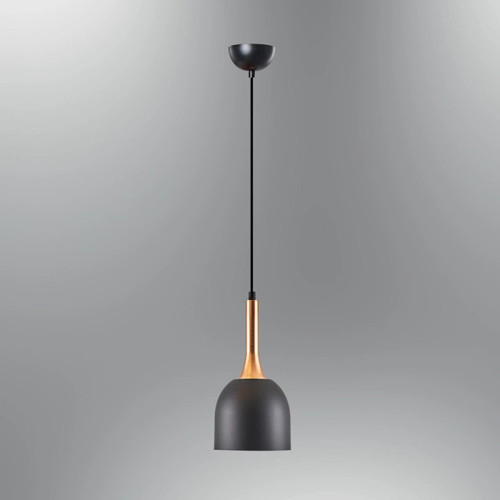 Modern Siyah Tekli Metal Sarkıt Avize