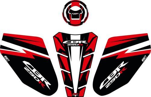 Honda CBR250 2011-2012 Uyumlu Tank Pad Kırmızı