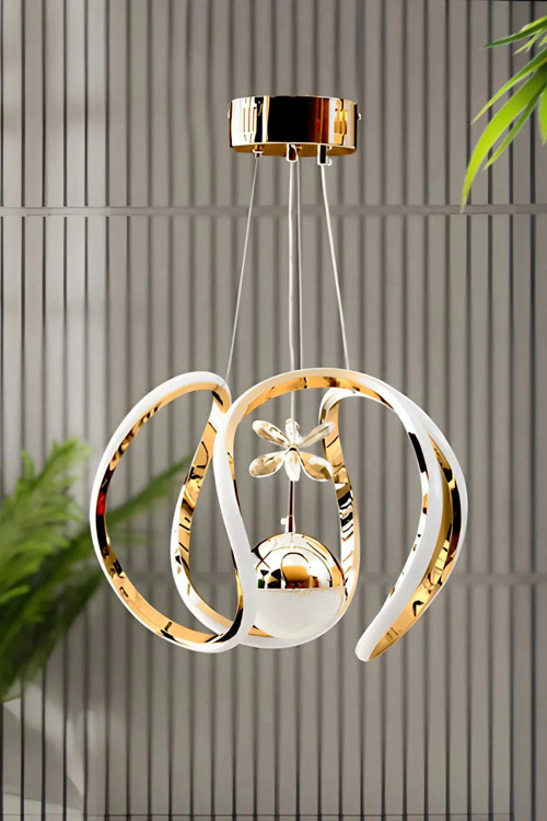 Model Clasy Gold Kaplama 3 Renk Modern Ledli Sarkıt Avize
