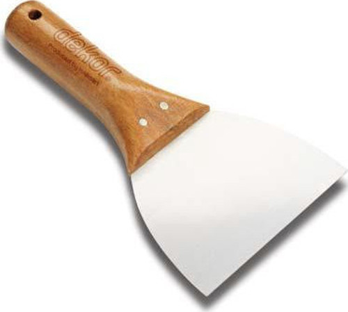 Hassan Dekor 12 Cm Macun Ispatulası Paslanmaz Ahşap Saplı - 016