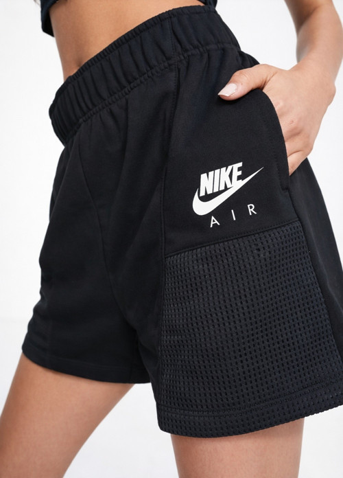 Air High Rise Loose Fit Short Black Kadın Bol Kesim Yüksek Bel Pamuklu Şort Siyah