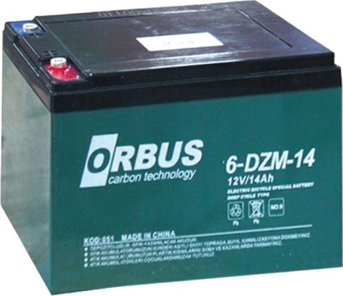 12V 14Ah Yatık Elektrikli Bisiklet Aküsü