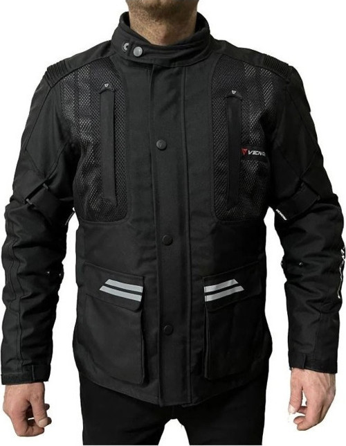 Motosiklet Montu Tourex 4 Mevsim CE Sertifikalı Long Touring Motorcu Mont Siyah