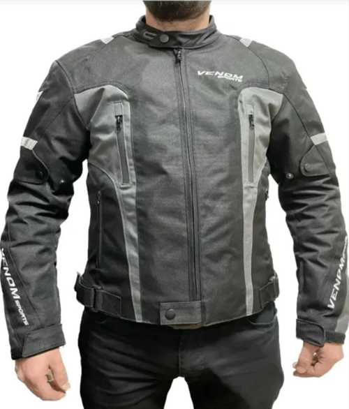Air Racing Motosiklet Montu 4 Mevsim Motorcu Touring Mont Siyah-Gri
