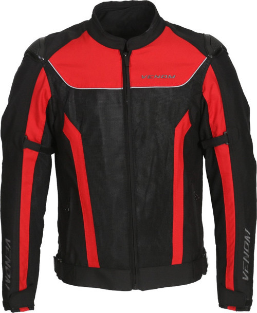 Motosiklet Montu Raptor Hörgüçlü Full Korumalı 4 Mevsim Motorcu Mont Siyah-Kırmızı