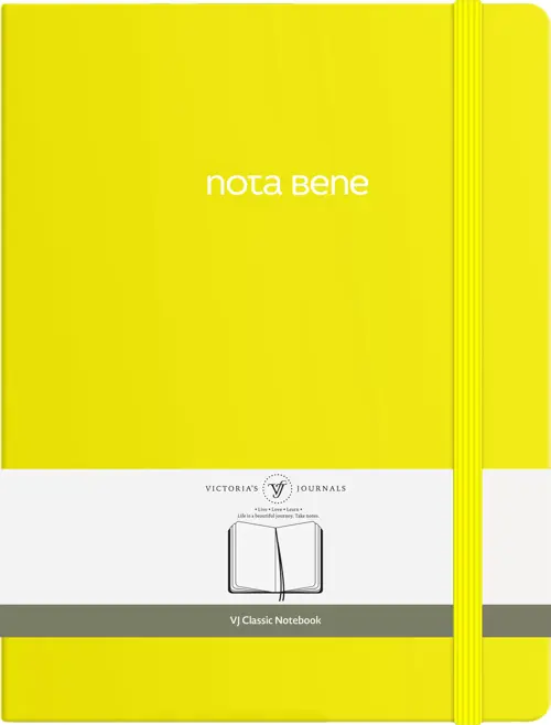 Victoria's Journals Nota Bene Classic Sert Kapak Defter, 19x25 cm, Çizgili