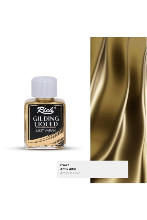 Yaldızlı Varak Likit, Antik Altın Rengi, 75 Ml