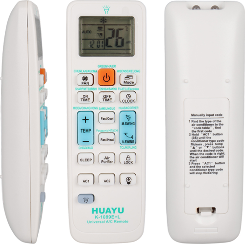 K-1089E+L Üniversal Akıllı Klima Kumandası LED Işıklı Ve Geniş Uyumluluk
