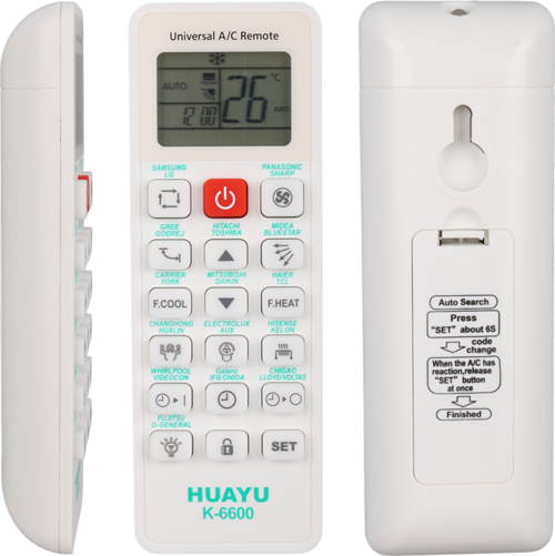 K-6600 Üniversal Akıllı Klima Kumandası 99% Uyumluluk LCD Ekranlı