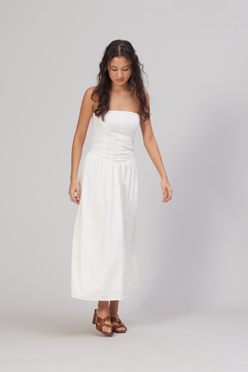 STRAPLEZ MAXI ELBISE